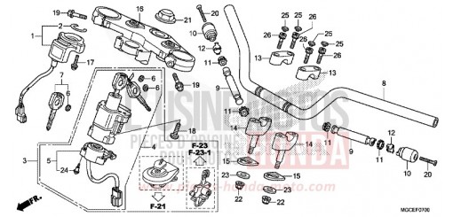 ROHRGRIFF/OBERE BRUECKE CB1100SAE de 2014